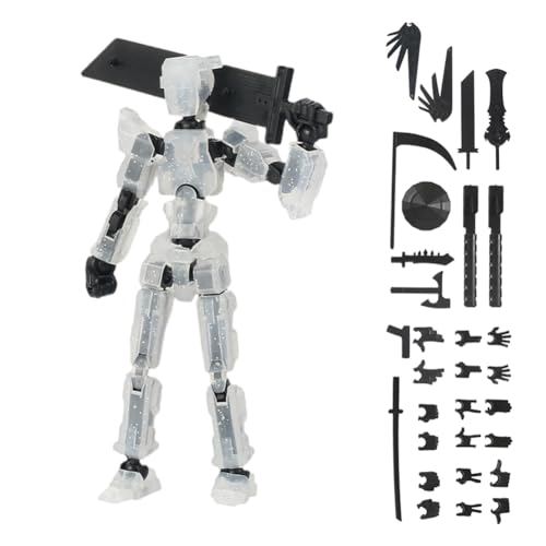 JUCHRZEY Figura de acción T13 con una Variedad de Accesorios de Juguetes móviles mecánicos de Cuerpo Lleno, Figuras para Decoraciones de Escritorio, Regalo para él