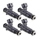 Fuel Injector Set 4 Pieces Compatible With Kia Sephia Shuma II 1.6 2001-2004 Models- Car Parts 9260930012 0K30E13150 0K2N313250