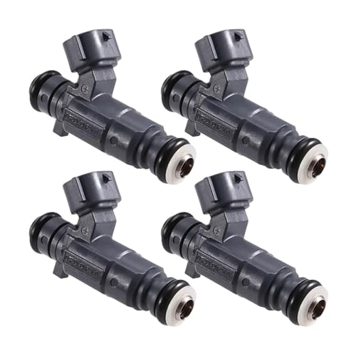 Fuel Injector Set 4 Pieces Compatible With Kia Sephia Shuma II 1.6 2001-2004 Models- Car Parts 9260930012 0K30E13150 0K2N313250
