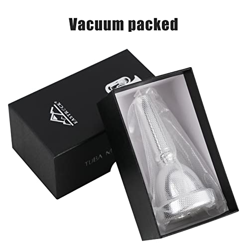 Eastrock Standard Tuba Mouthpiece, Silver Plated Tuba Mouthpiece Size 67C4, Tuba Player Replacement Tuba Parts Vacuum Packed #TOP4