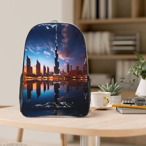 Dubai Sidewinder Tower Large capacity backpack, large capacity black edge backpack, 5