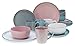 Produktbild CreaTable, 22908, Serie MODERN FASHION, 16-teiliges Geschirrset, Kombiservice aus Steinzeug, spülmaschinen- und mikrowellengeeignet, Qualitätsproduktion