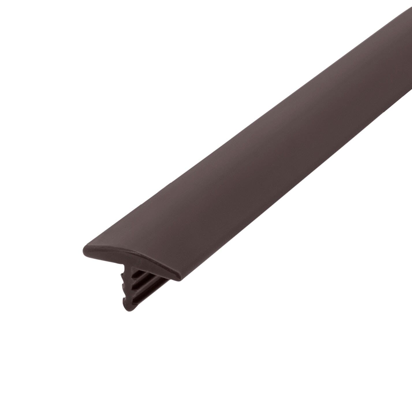 Outwater Plastic T-molding 5/8 Inch Dark Chocolate Brown Flexible Polyethylene Center Barb Tee Moulding 250 Foot Coil