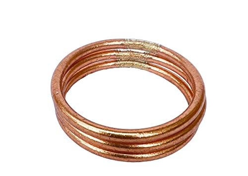 EMME Bangles EVERYDAY RAIN OR SHINE BRACELETS THAI rosegold large by EMME Bangles - Used condition - US$34.46