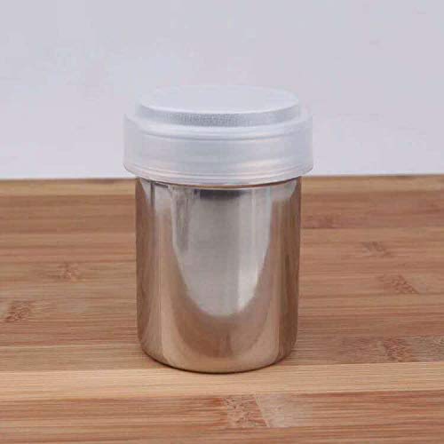 Stainless Steel Chocolate Shaker Icing Sugar Powder Cocoa Flour Coffee Sifter Cooking Tools Lid Chocolate Shaker Cocoa Flour Chocolate Coffee Sifter Sprinkler Dredgers For Coffee Cappuccino Latte #TOP1