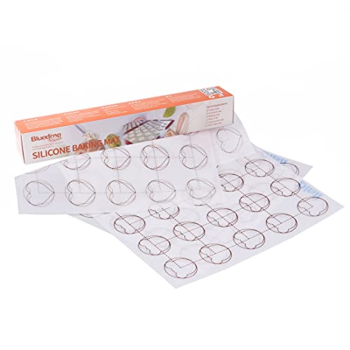 2 peças de tapete de silicone para macarons, forro de tapete de 15,3