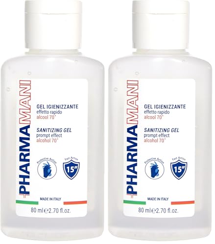 Pharmamani GEL IGIENIZZANTE MANI TASCABILE da 80 ml. 70% Alcool,
