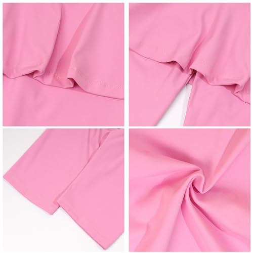 Girl's Knee Length Leggings Kids Girls Leggings with Skirt Athletic Pants for Girls Dance Running Yoga3