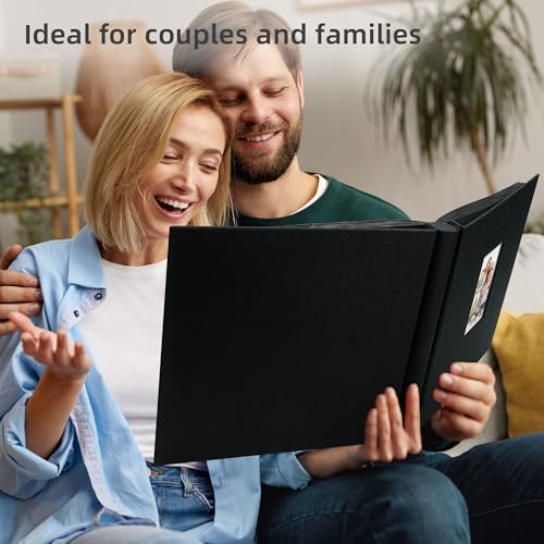 Remowith Fotoalbum Einsteckalbum 10x15 cm Photo Album für 600 Fotos im Hoch- und Querformat Fotoalbum Groß mit Stoffcover und Fenster Ideal für Hochzeit Familie Reisen und Babywachstum, Grün