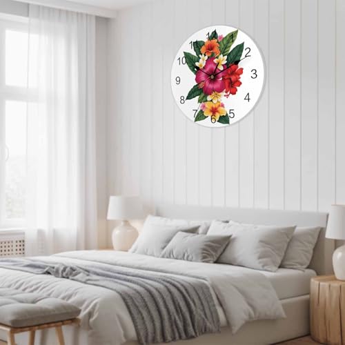 Reloj de pared redondo 12 pulgadas silencioso con PVC miniatura 5
