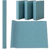 AKONEGE 89 x 41 cm Buchbindertuch für Buchbinderei, Stoffoberfläche mit Papier hinterlegtes Buchtuch, Buchbinde-Stoff Buchbindezubehör für Scrapbooking-Alben DIY-Bastelarbeiten, Türkis