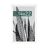 MCS Studio Gallery 14x22 Poster Frame White Woodgrain Engineered Wood, Vertical & Horizontal Wall Hanging Large Picture Frame for Photos, Posters & Art Prints (1-Pack)