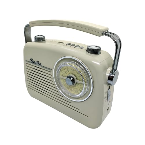 RED5 50's Retro Radio AM & FM Tuner Bluetooth Rechargeable Portable Music Device