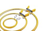 Premium Quality, Metal Spring Tension Embroidery Hoops, Cross Stich Hoop, Darning Hoops, Embroidery Tension Shed (Yellow, Siz Mix)