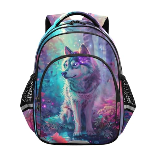 Cute Husky Dog Forest Toddler Backpack for Prechool Boys Girls 3-8 Years Mini Bookbag S 202b5546