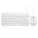 Produktbild Perixx PERIDUO-212 DE, Kompaktes Mini Tastatur und Maus Set, USB-Kabel, Weiß, Deutsches Layout