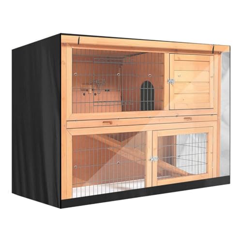 NEIQIUWING Cage à lapin coupe-vent à deux étages