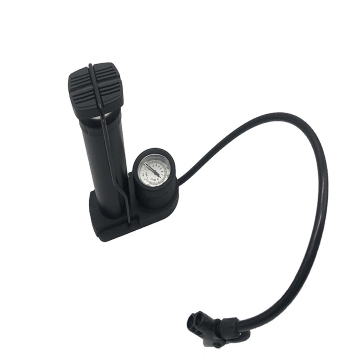 Abaodam Mini Portable High Pressure Tire Floor Pump with Barometer Foot Activated Inflator for Bikes and More Includes Tire Repair Tools Compact and Design Black