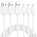 3 Pack iPhone Charger Cable 1.8M [Apple MFi Certified] Lightning to USB Cable Lead 6 Foot, 2.4A Fast Charging Cable for iPhone 14 13 12 11 Pro Max XS XR X 8 7 6 Plus 5, iPad and iPod