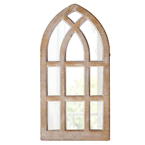 Sintosin Small Rustic Arched Window Mirrors for Wall Decor 8