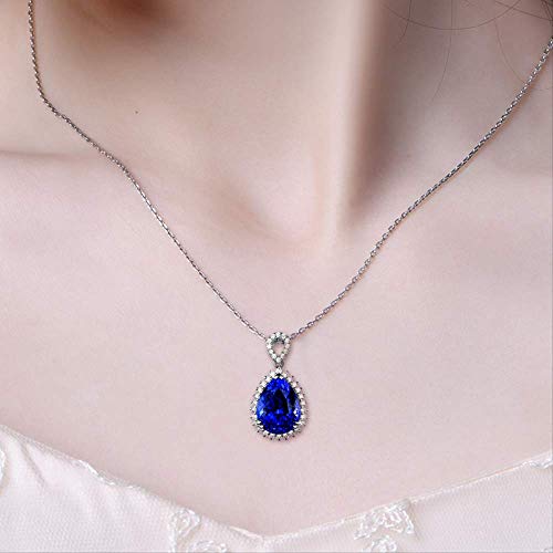 Collier pendentif pierre précieuse goutte d'eau 925 pour banquet - 3