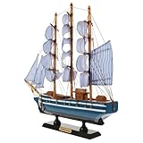 Figurine de voilier en bois - peut être utilisée comme un beau pour votre famille et vos amis, en particulier pour ceux qui aiment la voile, la décoration de voilier à la maison