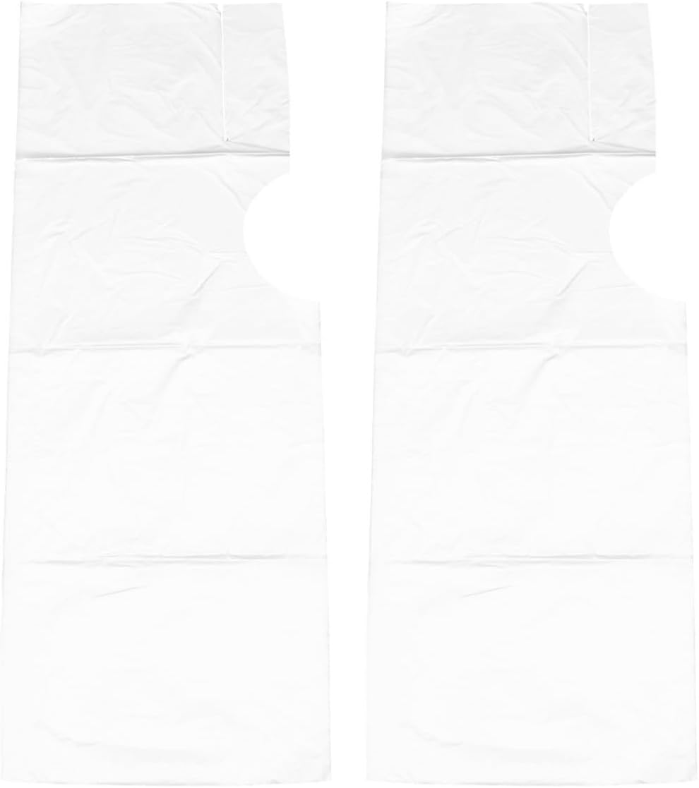 Hairdressing Shawl White Disposable 100pcs Pe Waterproof | Lightweight, Breathable, 2-bag Pack, Suitable for At-home Care and Professional Styling