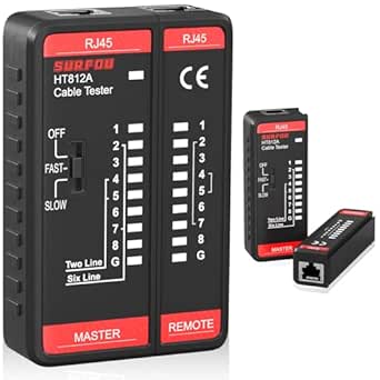 SURFOU Lan Tester Netzwerk Kabeltester, Rj45 Netzwerktester Für Cat7 ...