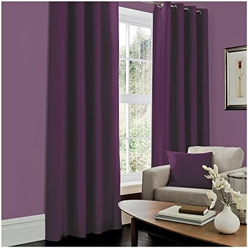 GC GAVENO CAVAILIA Faux Silk Eyelet Curtains For Living Room, 100% Polyester Ring Top Fully Lined Drapes, Teal, 90x90 Inch