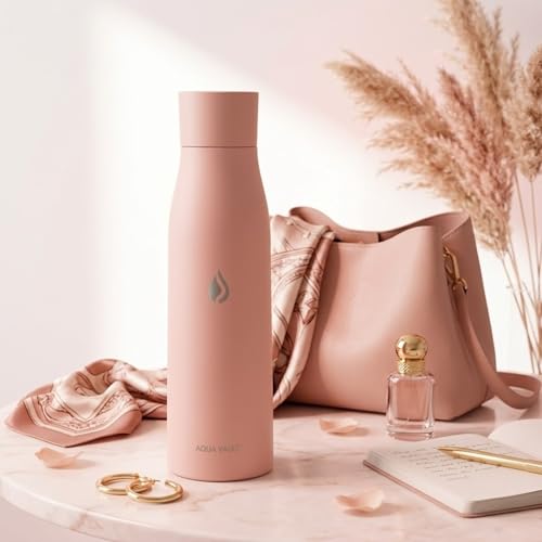 Image of AQUA VAULT PureX Self-Cleaning Smart Water Bottle - 750ml 25oz | With UV-C Purifier, Digital Temperature Display & Hydration Reminder | 316 Medical Grade Stainless Steel | 24H Cold-12H Hot