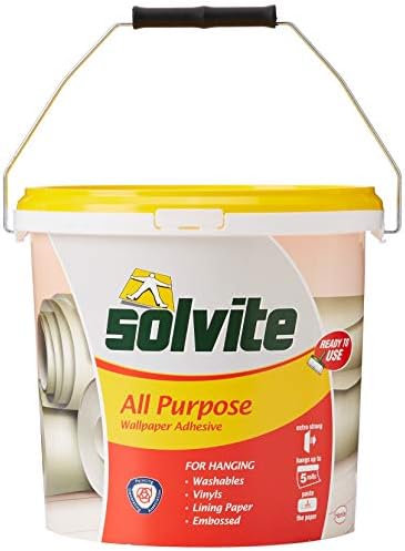 Solvite All Purpose 5 Roll Bucket Wallpaper Adhesive Ref 1591247