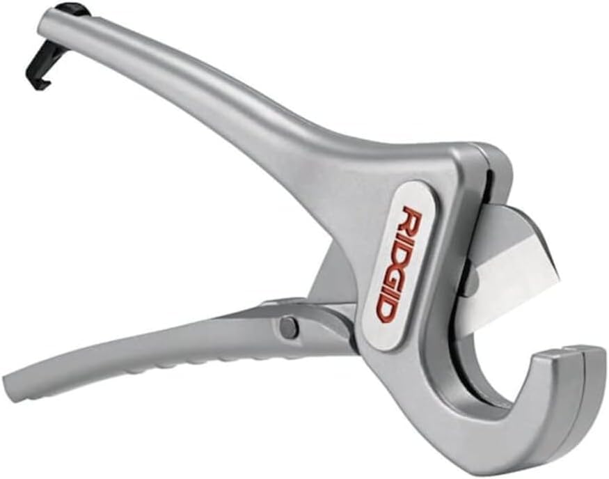 RIDGID 23493 PC-1375ML Single Stroke Plastic Pipe and Tubing Cutter for 1/8" to 1-3/8" PVC, CPVC, PP, PEX, and PE, Scissor-Style Plastic Pipe Cutter with Multi-Layer Adapter