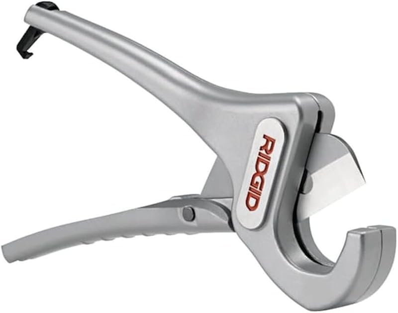 RIDGID 23493 PC-1375ML Single Stroke Plastic Pipe and Tubing Cutter for 1/8" to 1-3/8" PVC, CPVC, PP, PEX, and PE, Scissor-Style Plastic Pipe Cutter with Multi-Layer Adapter