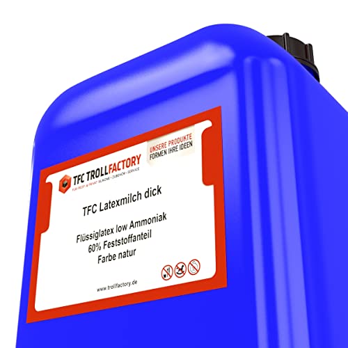 TFC Latexmilch I 2,5L I Dickflüssiges Flüssiglatex mit hohem Feststoffanteil I Schnelltrocknend I hautverträglich I geeignet für Halloweenmasken, Narben, Sockenstopp oder als Dichtung