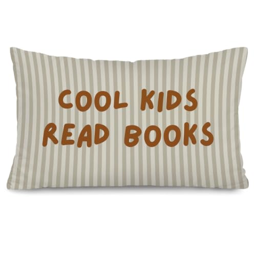 CalmVerve Cool Kids Read Books Sign 12x20 Pillow Cover,
