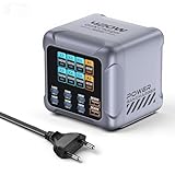 8 in 1 & 420W USB C Ladegerät, LCD-Display Ultra-schnelle GaN Ladestation (6C+2A) Max PD140W/QC60W Ladegerät Mehrfachusb, kompatibel mit iPh0ne 17/16/15, iPads, Android und Tablets (Silber)