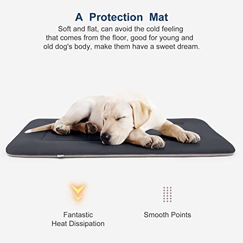 Hero Dog Extra Large Dog Bed Crate Pad Mat Cute Paw Pet Beds For Dogs, 48-Inch Jumbo Washable Dog Sleeping Mattress With Anti Slip Bottom, Dark Grey Xl #TOP3