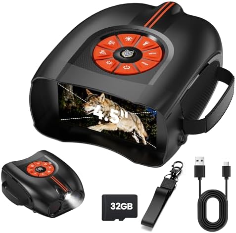 4K Night Vision Goggles for Adults: Binoculars Camera with 4.5