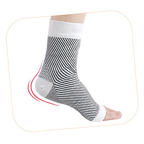 DOITOOL 2 Pares De Meias Manga Protetores Esportivos Elásticos Suporte Branco Tamanho Mangas Uso Cin