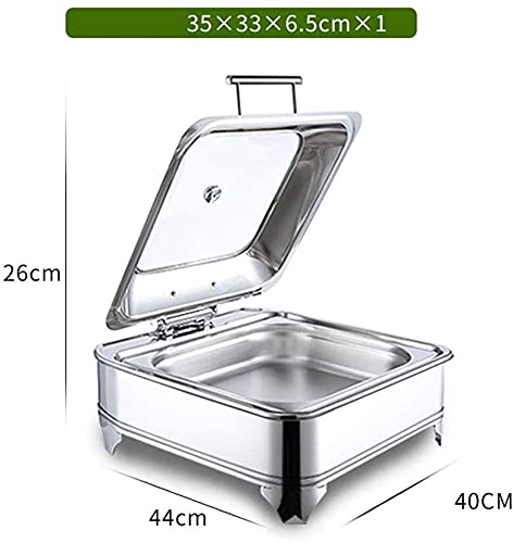 Aquecedor de alimentos, prato de atrito de aço inoxidável prato, conjunto de aquecedor de buffet de