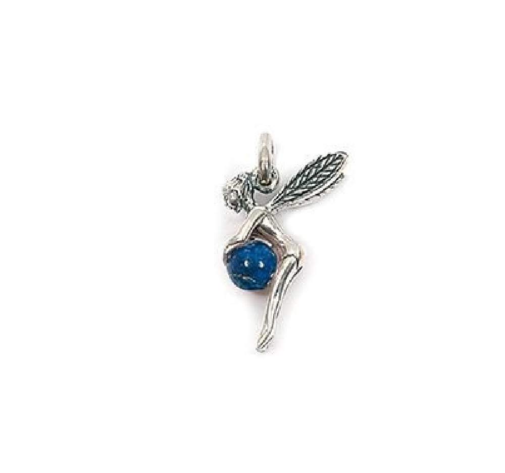 Pendentif fée argent 925 et lazurite, création d'exception