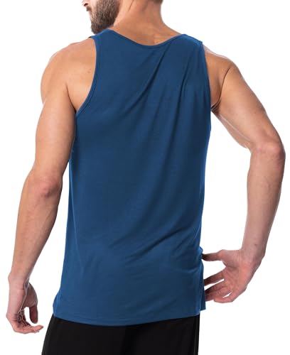 AMERICAN HEAVEN Men's 5 Pack Tank Tops | Ultra Soft Cotton Rayon Stretch Athletic Workout Tanks4