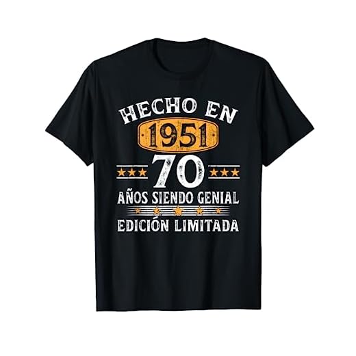 70 Años Cumpleaños Regalo Para Hombre Mujer Hecho En 1951 Camiseta