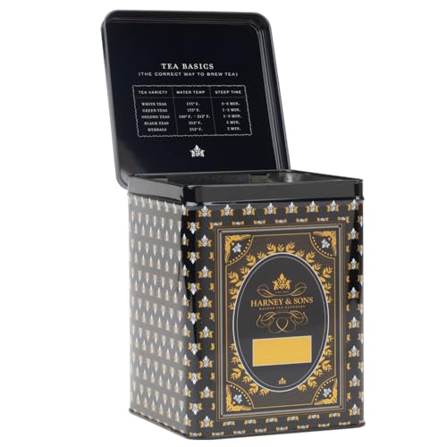 Harney & Sons Tea Canister and Hot Cinnamon Spice 50ct sachet Set