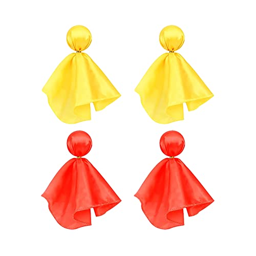 HugeDE 4 Pcs Football Referee Flags, Yellow & Red, 4cm Diameter, 20cm Length, Sports Event Flags