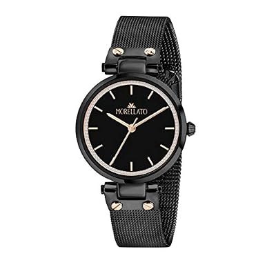 Morellato Orologio da donna, Collezione Shine, in ottone,acciaio, ip nero - R0153162501