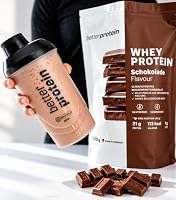 Whey Protein - Milch Schokolade 1 kg - Produziert in Deutschland aus regionaler Milch - Eiweißpulver zum Muskelaufbau und Abnehmen - Beutel - betterprotein ® – Ansicht 5