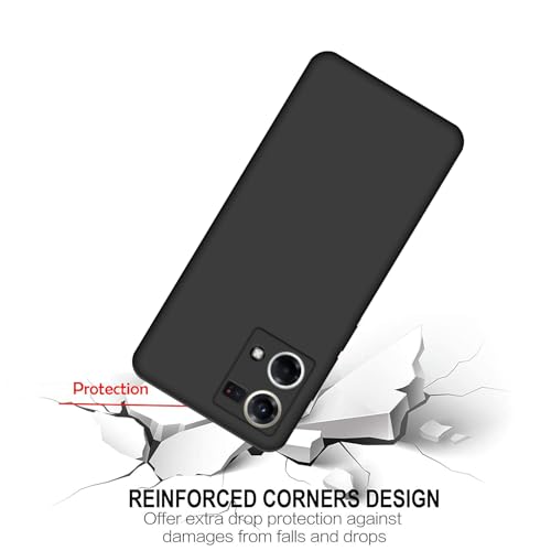 Image of HELLO ZONE Exclusive Matte Finish Soft Back Case Cover for Oppo F21 Pro 4G - Black