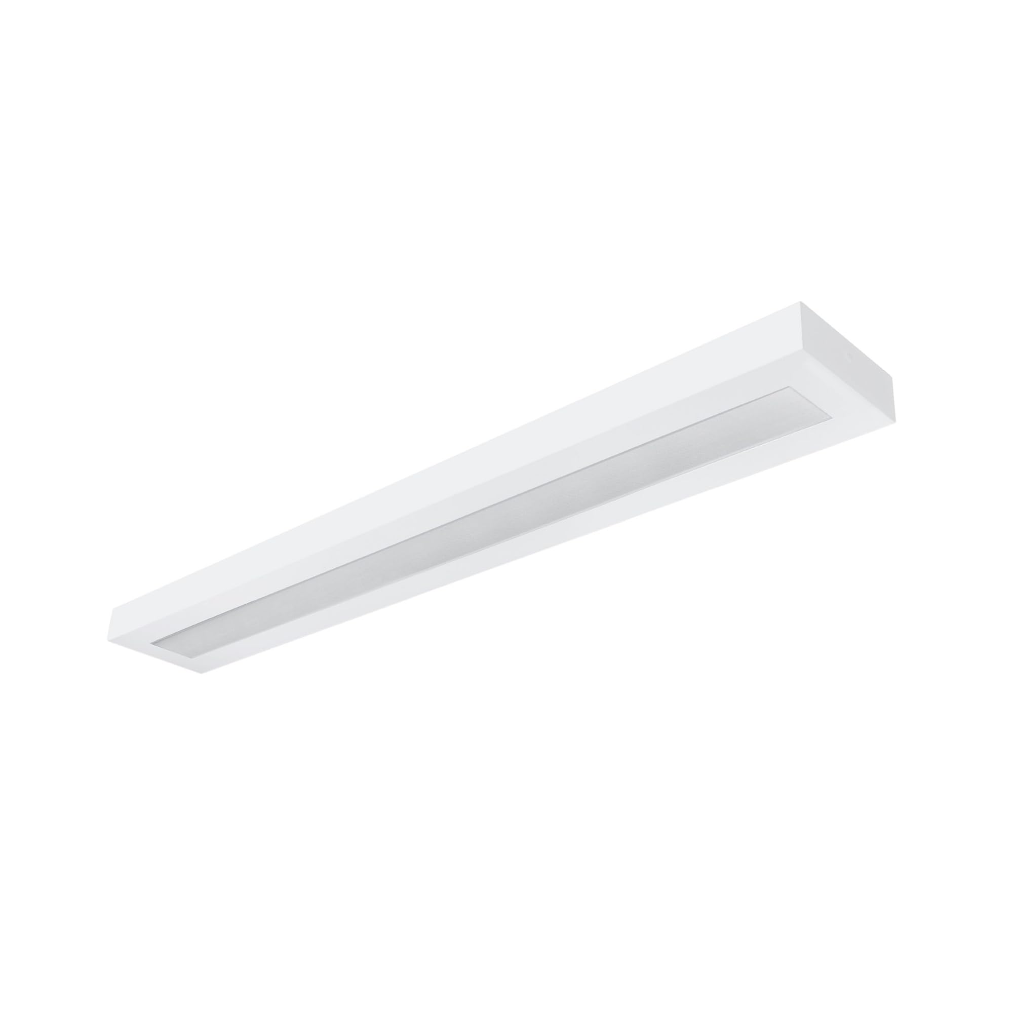 LED Aufbauleuchte 120cm 1-flammig Mikroprismatische Abdeckung Vorverdrahtet für LED Röhren Büroleuchte Deckenleuchte Anbauleuchte optional Pendelleuchte