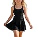 XuttHJH Girls Bathing Suit Spaghetti Straps Cutout Swim Dress Casual Summer Beach Pool Vacation Fashion Swimsuit Monokini